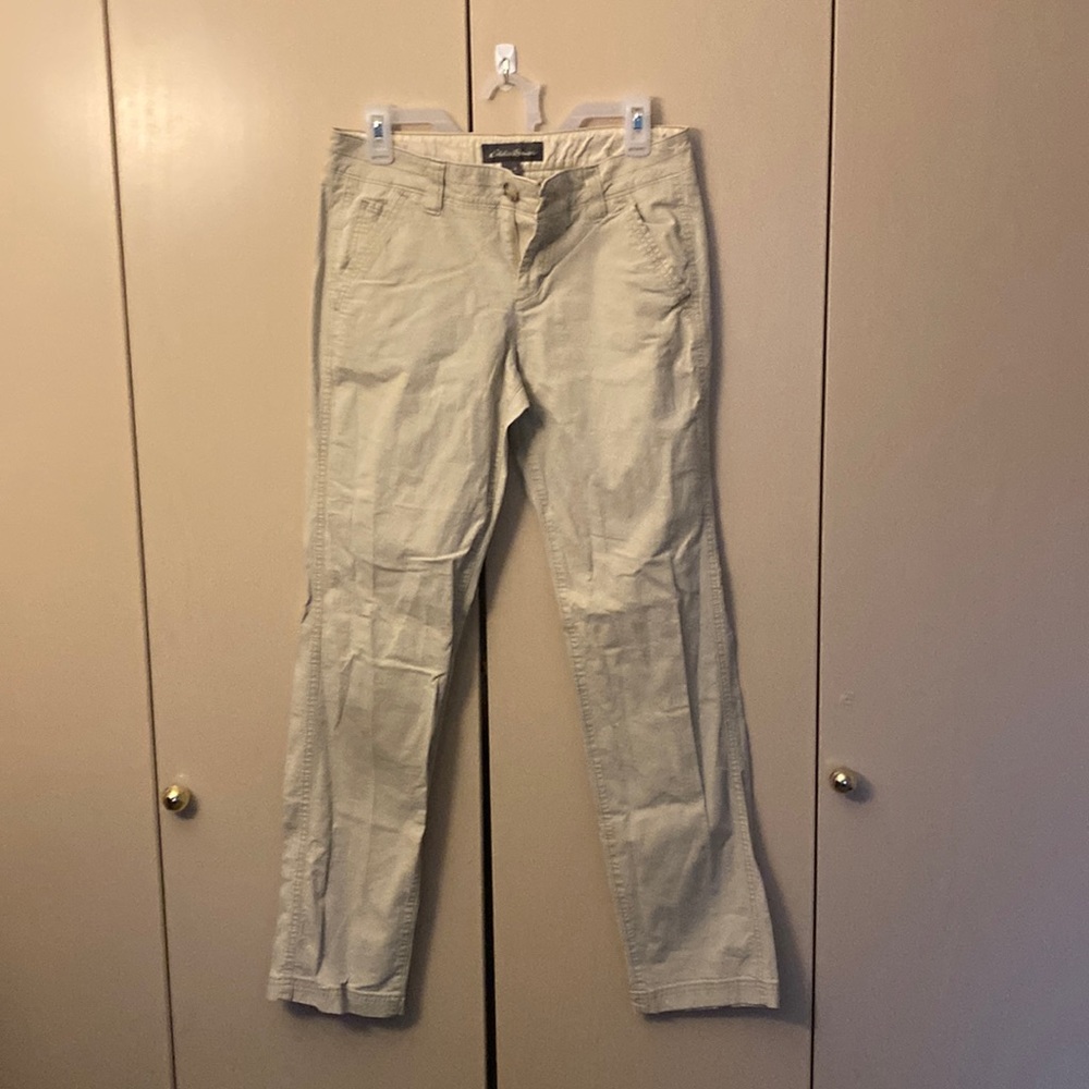 Size 4 Eddie Bauer straight leg pants, khaki